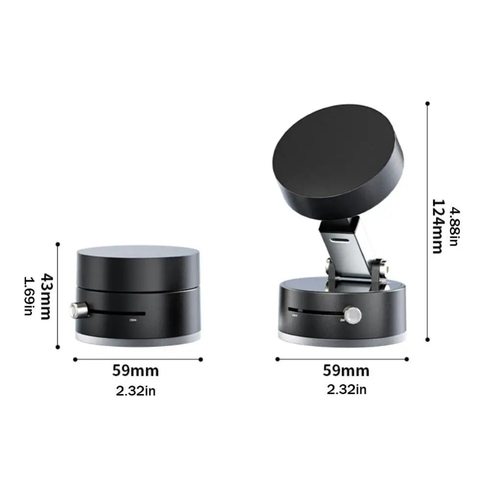Suporte Magnético Telemóvel Ventosa Dupla Face - 360°, Dobrável, Universal