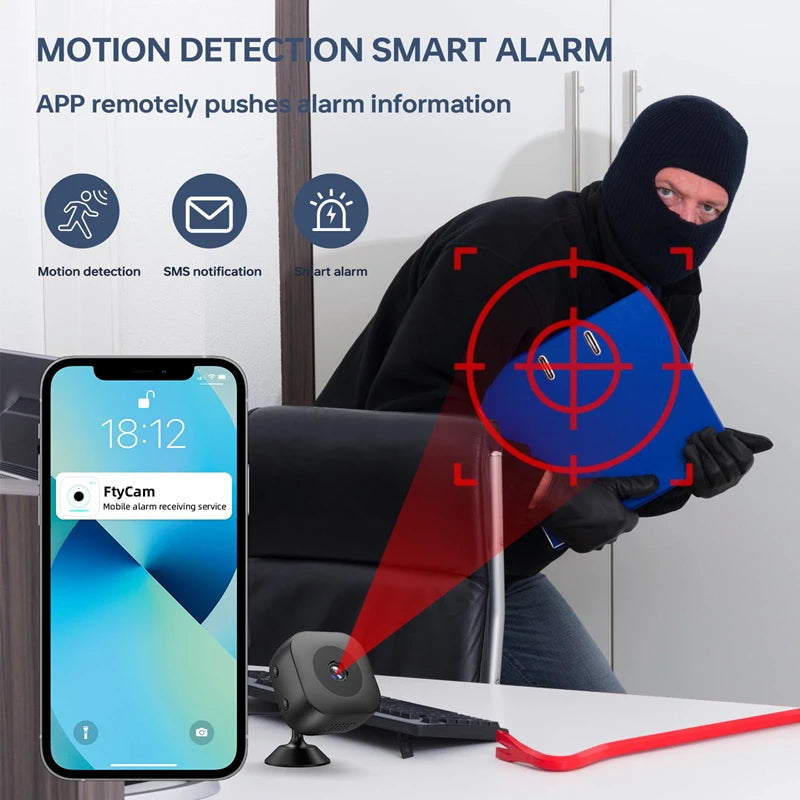 Mini Câmara IP WiFi 4K Xiaomi - Detecção Movimento, Visão Noturna Colorida, Interior/Exterior, App