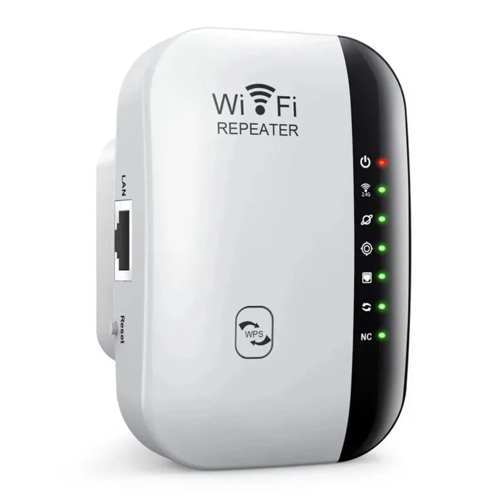 Repetidor Wi-Fi 300Mbps para casa e escritório  - Amplificador Sinal, Extensor Alcance, 2.4GHz