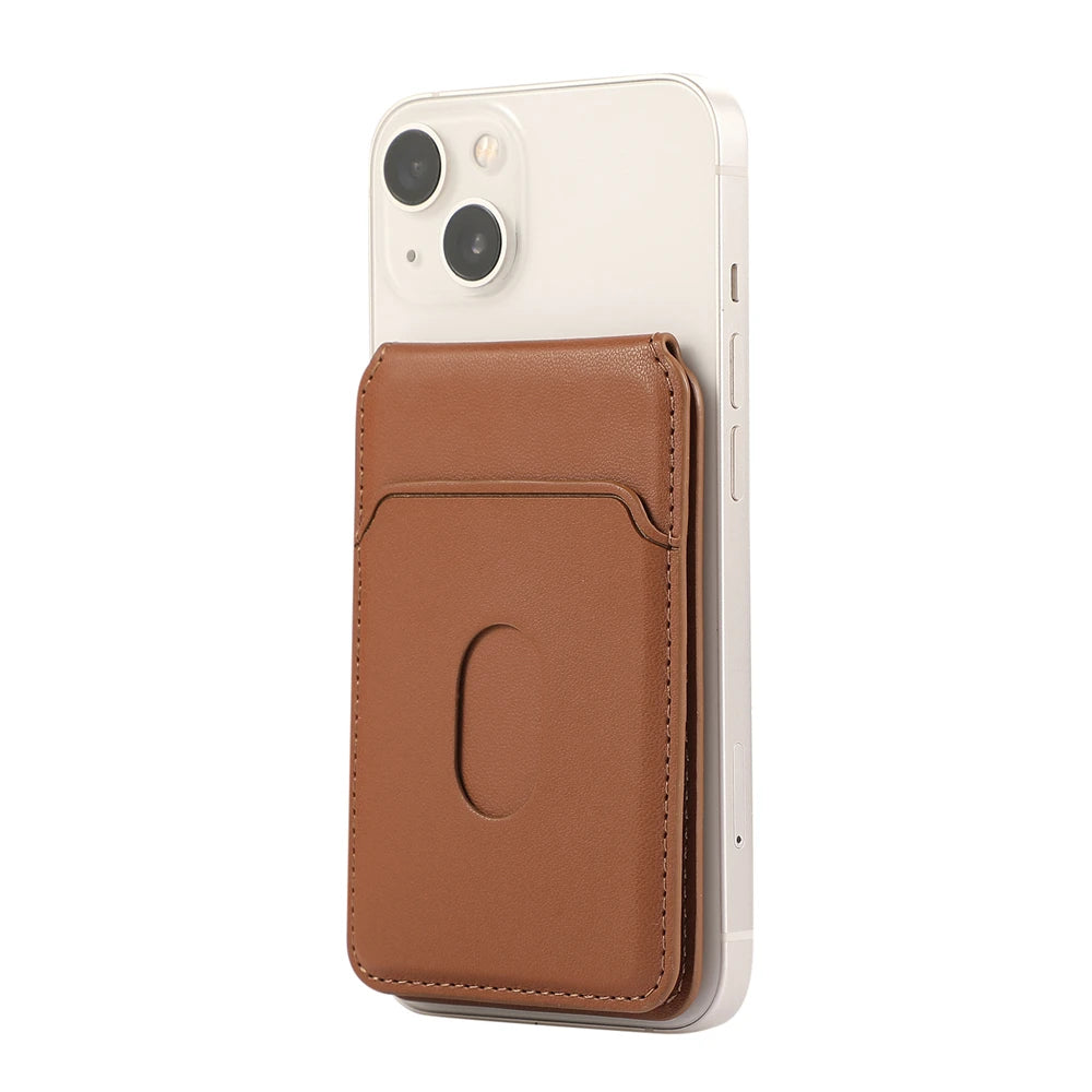 Carteira Magnética MagSafe Couro - Porta-Cartões, iPhone/Samsung, Várias Cores