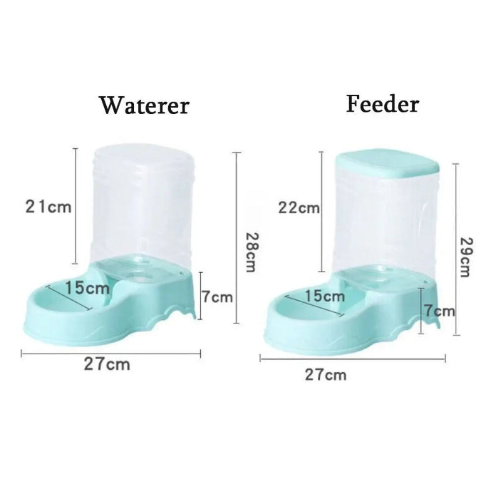 Alimentador Automático 3.8L - Cães/Gatos, Água e Comida, Grande Capacidade, Material PP