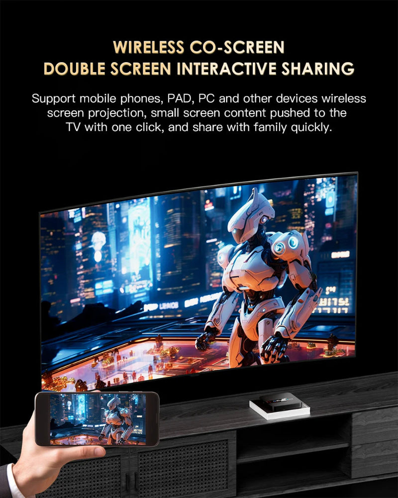 H20PRO Smart TV Box Android 10 WiFi6 - 6K/4K/3D, 2GB RAM, 16GB ROM, Dual WiFi