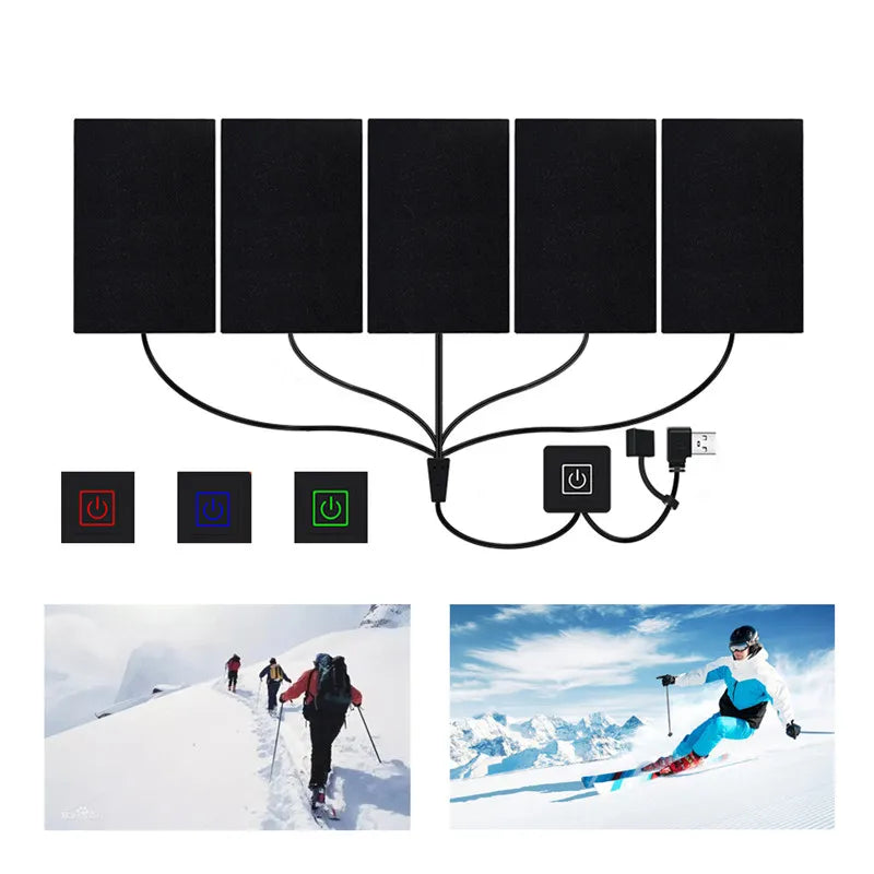 Almofada Aquecedora USB 3 Engrenagens - Temp. Ajustável, Roupa/Colete/Jaqueta, Lavável