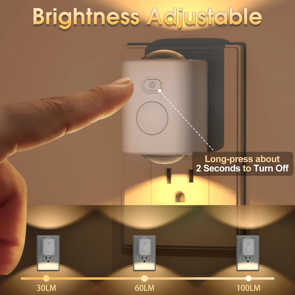 Lâmpada de Parede LED com Sensor Automático – Luz de Presença RGB 7 Cores para Corredores e Quartos