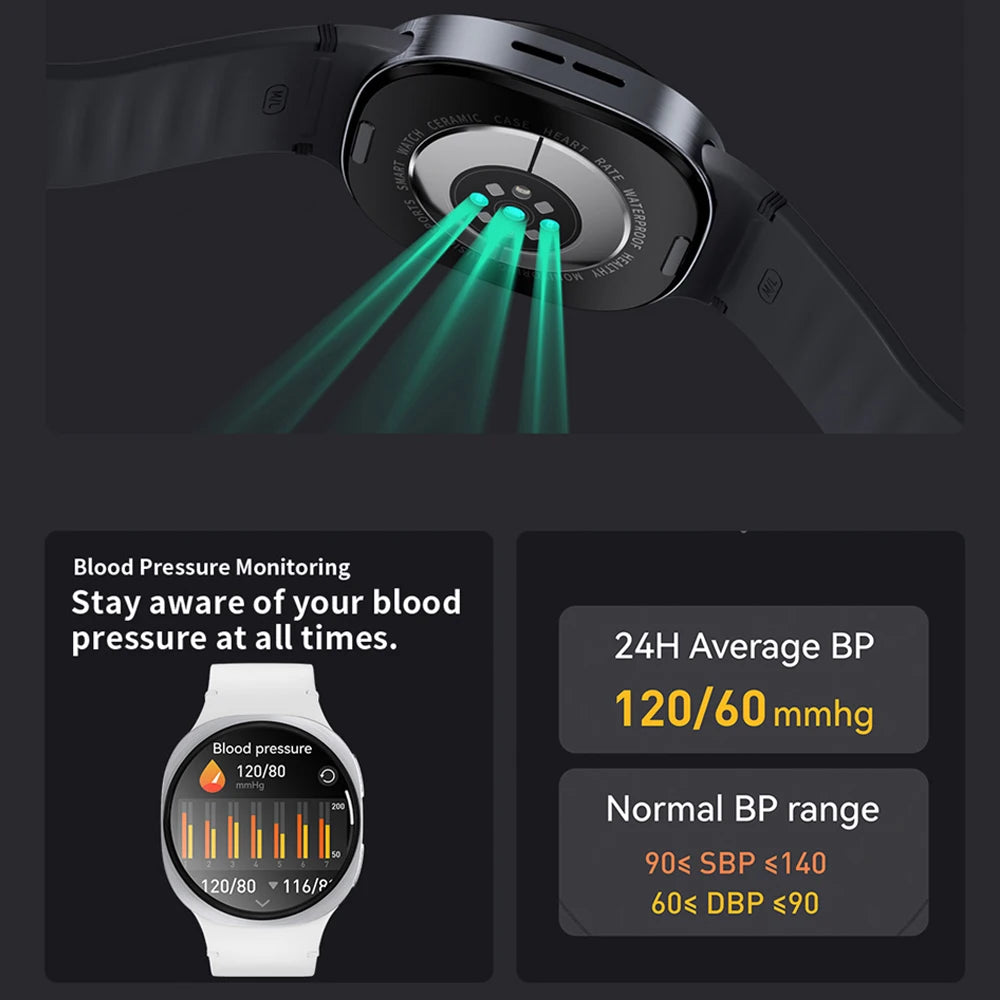 Relógio Inteligente Desportivo 2026 – Smartwatch Unissexo com Chamadas, NFC, Monitor Cardíaco e Controlo de Sono