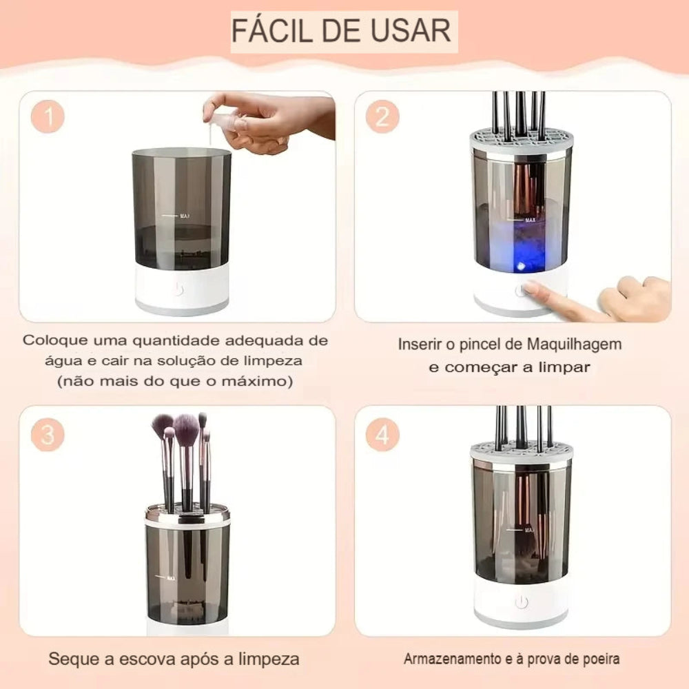 Limpador de Pincéis de Maquilhagem Inovador USB