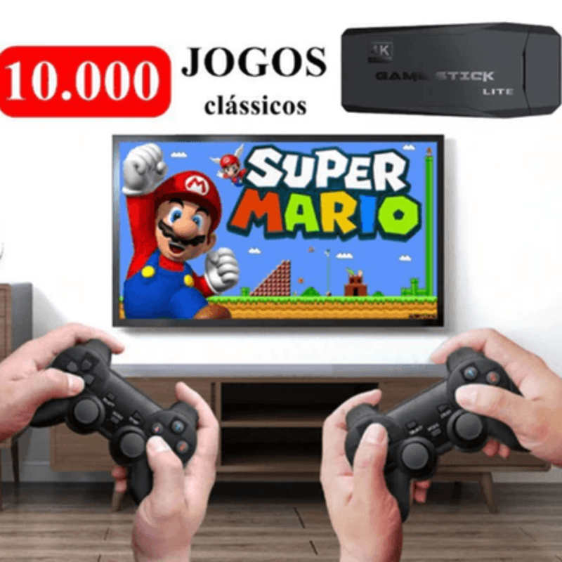 Vídeo Game Retrô 10.000 jogos com 64 GB 4K Nostálgico - Deka Express
