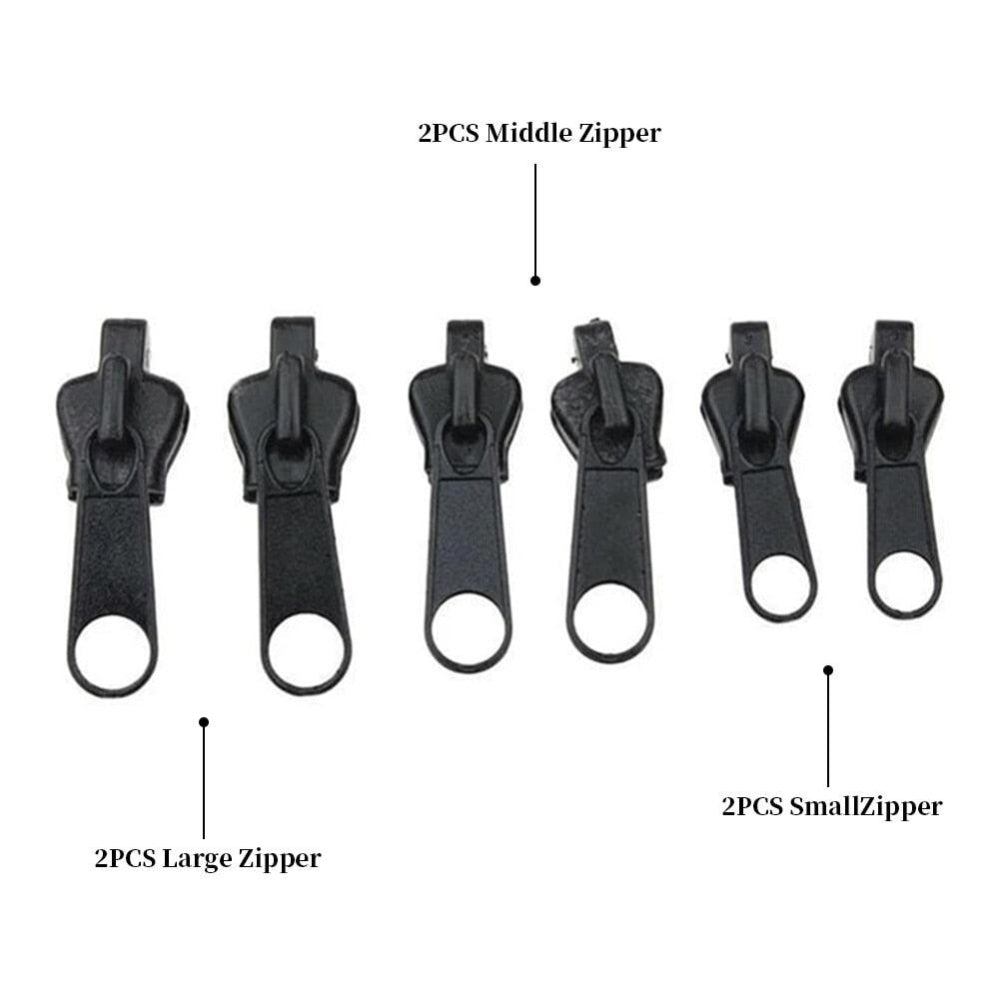 Kit reparo de zíper deslizante com 6 peças - Deka Express