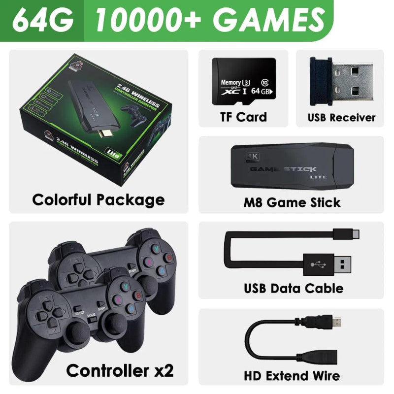 Vídeo Game Retrô 10.000 jogos com 64 GB 4K Nostálgico - Deka Express