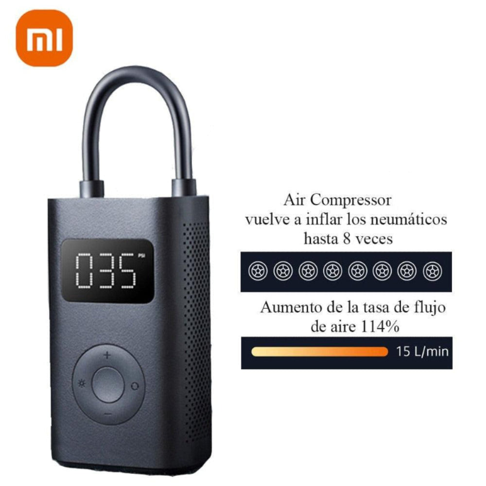 Compressor de Ar Portátil 1S Digital com Lâmpada Led Xiaomi - Deka Express