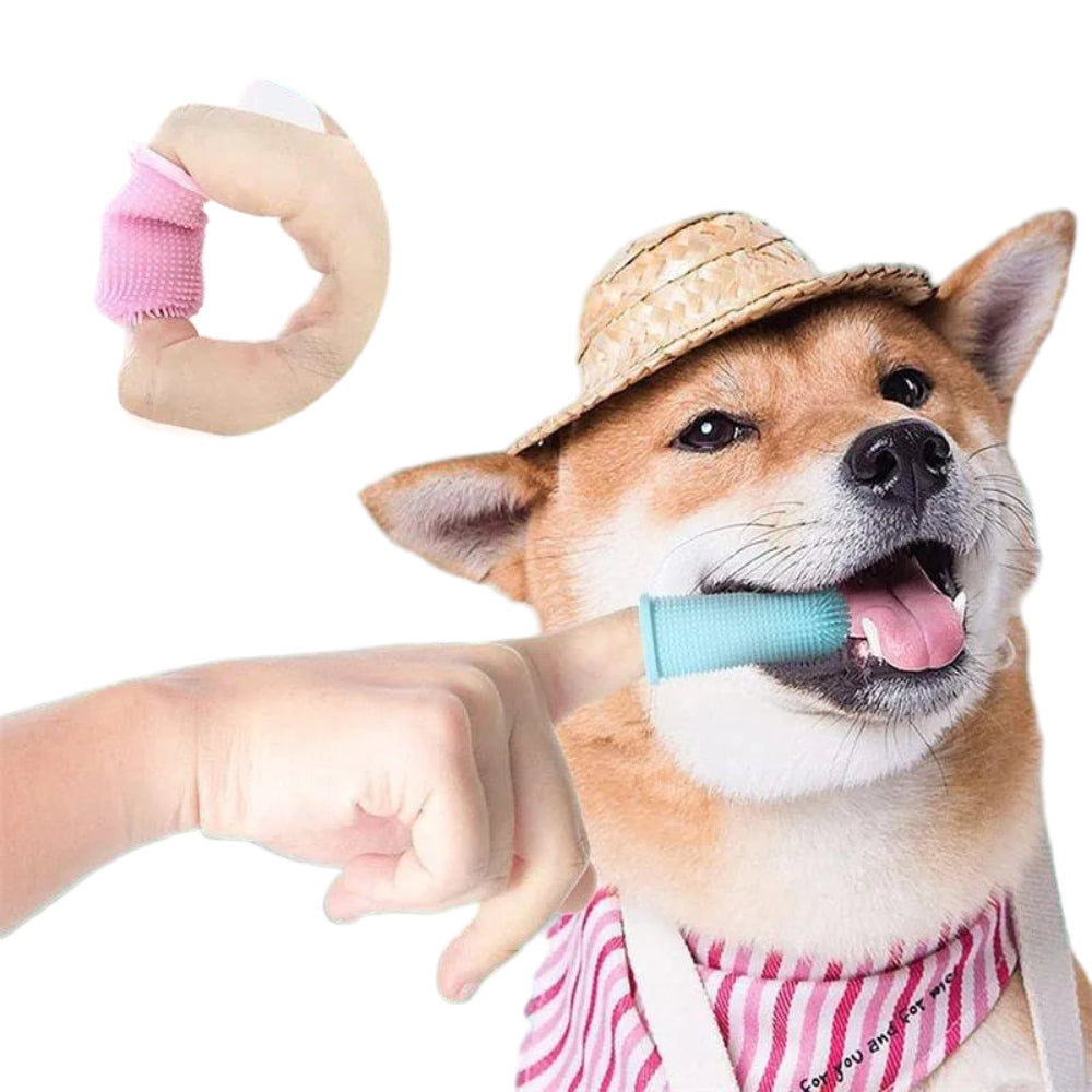 Escova Dentária em Silicone para Cães - Deka Express